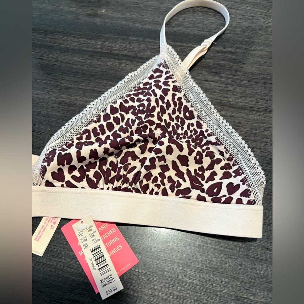 Unlined Leopard Bra XLarge - Picture 3 of 8